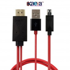 OkaeYa Mobile to Tv Cable Micro USB Adapter Cable 6.5 Feet